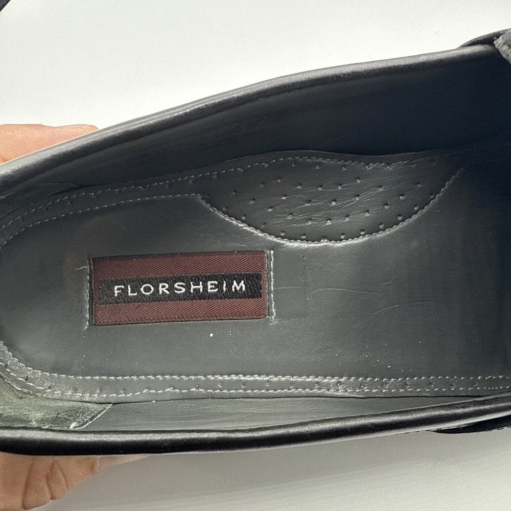 Florsheim 18207 Kiltie Tassel‎ Black Leather Dress Moc Loafers Mens Size 13  B